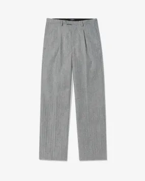 Single-Pleat Herringbone Donegal Trousers