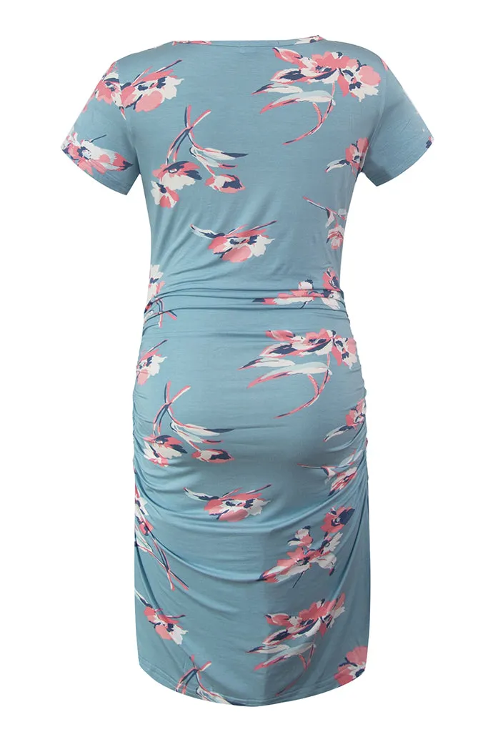 Smallshow Bodycon Floral Maternity Dress