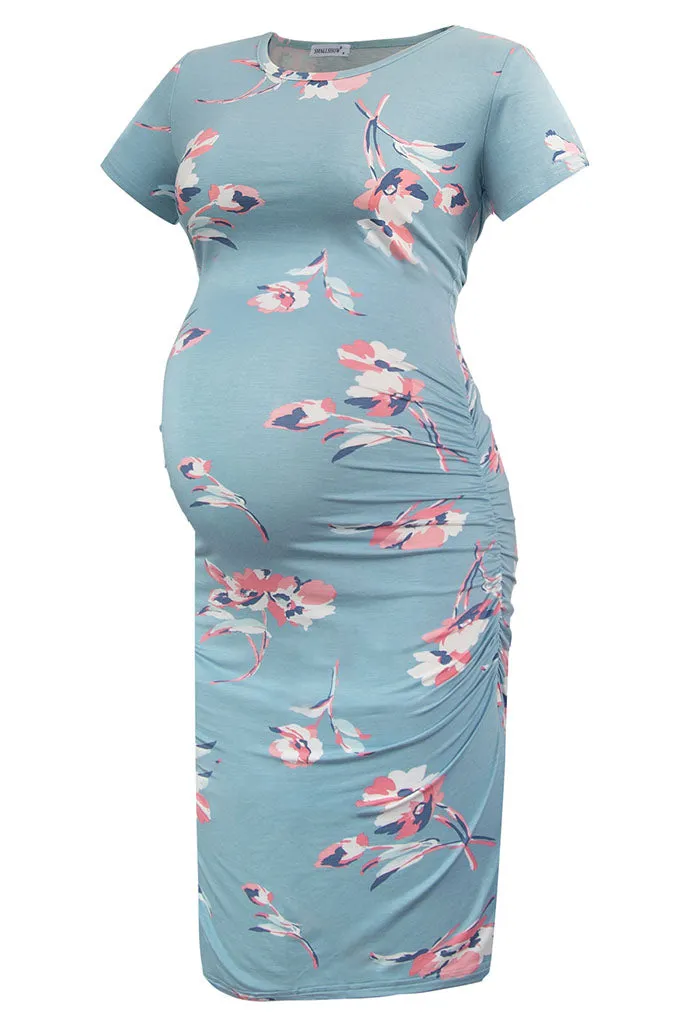 Smallshow Bodycon Floral Maternity Dress