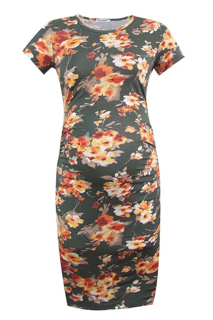 Smallshow Bodycon Floral Maternity Dress