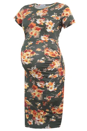 Smallshow Bodycon Floral Maternity Dress