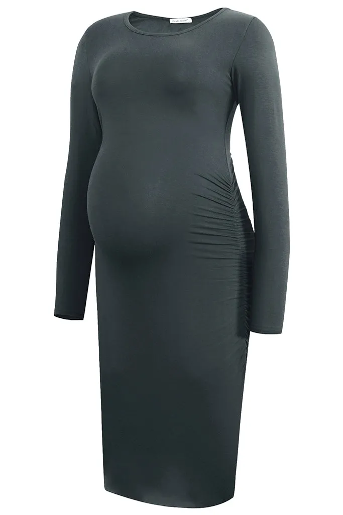 Smallshow Long Sleeve Bodycon Maternity Dress