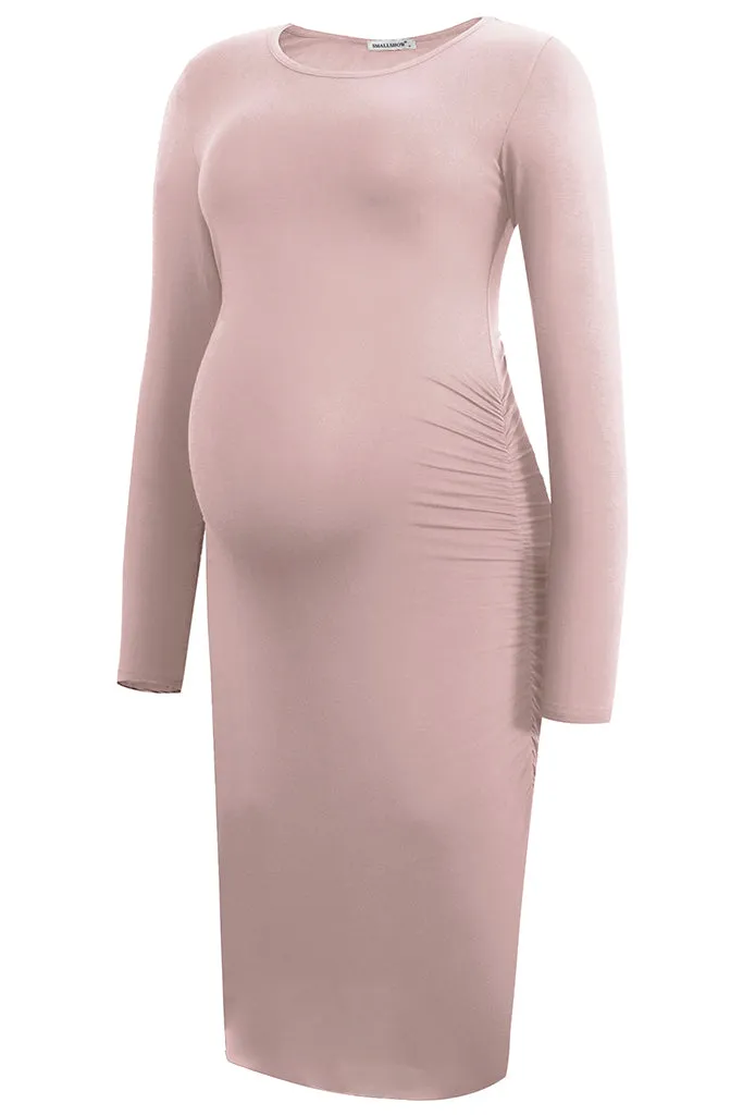 Smallshow Long Sleeve Bodycon Maternity Dress