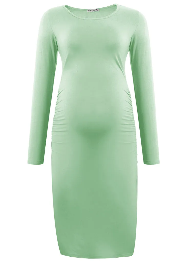 Smallshow Long Sleeve Bodycon Maternity Dress