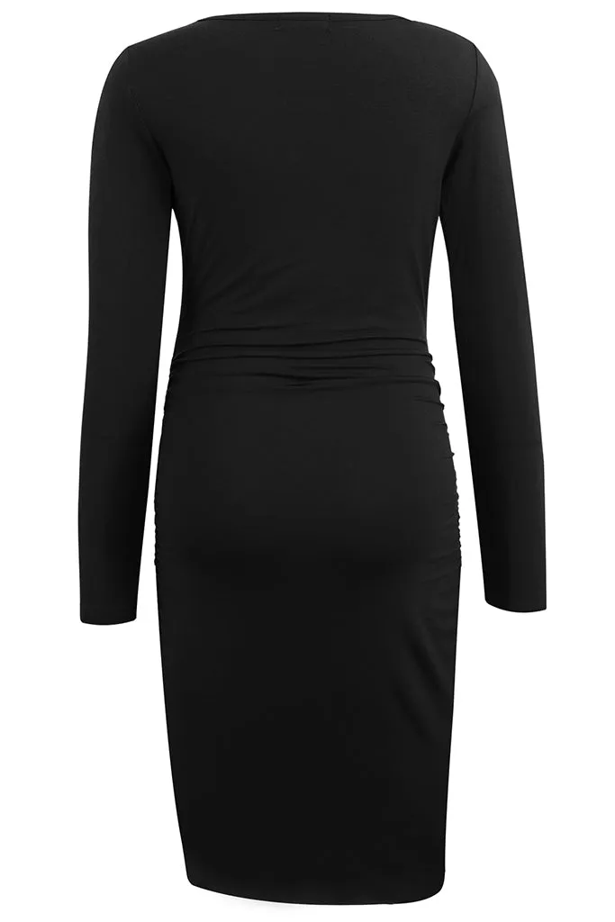 Smallshow Long Sleeve Bodycon Maternity Dress