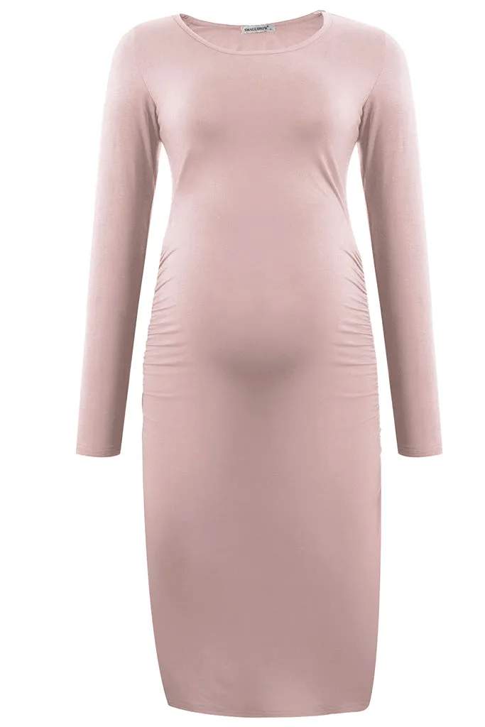 Smallshow Long Sleeve Bodycon Maternity Dress