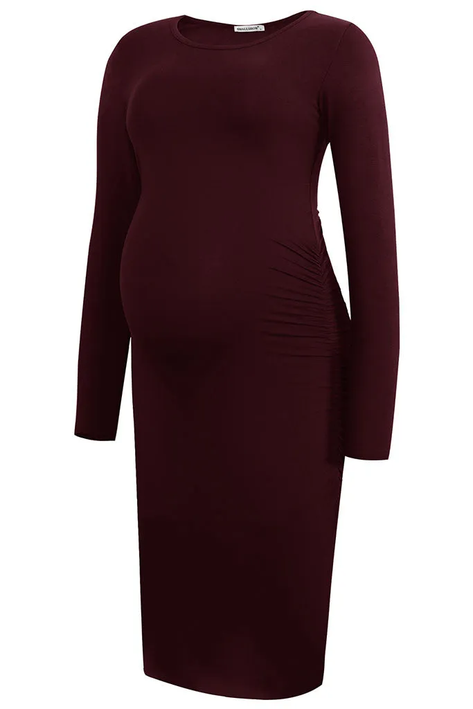 Smallshow Long Sleeve Bodycon Maternity Dress