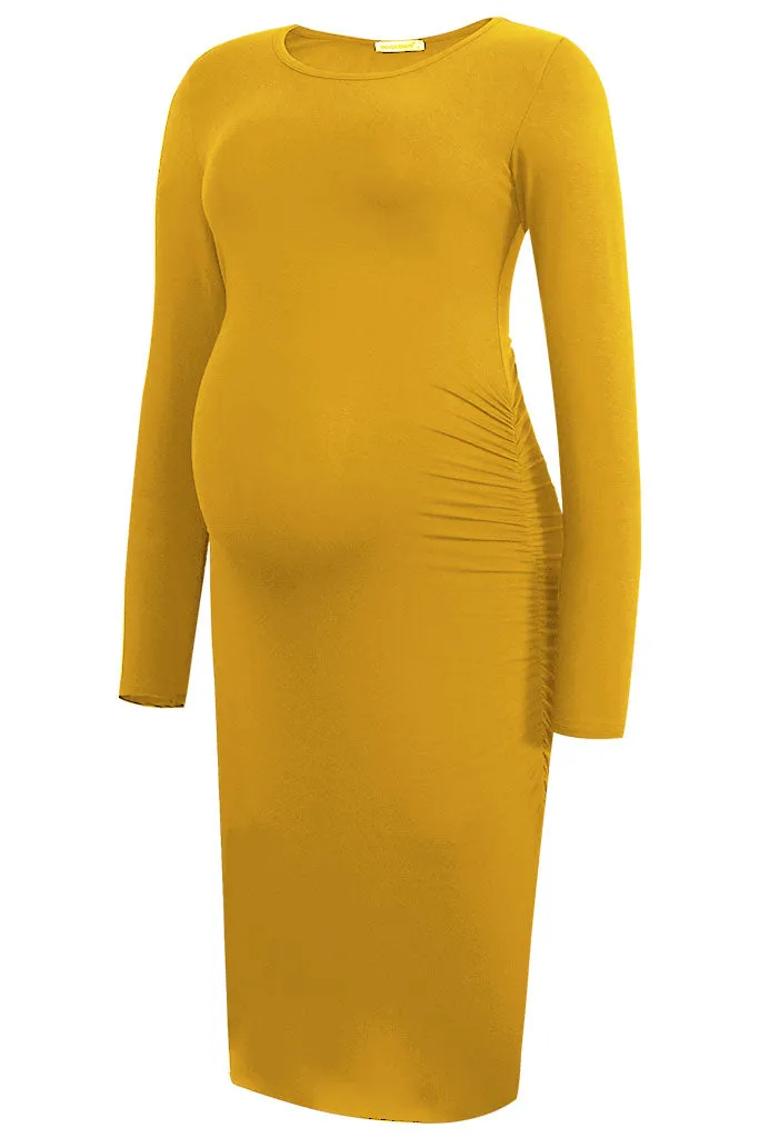 Smallshow Long Sleeve Bodycon Maternity Dress