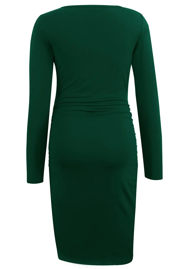 Smallshow Long Sleeve Bodycon Maternity Dress