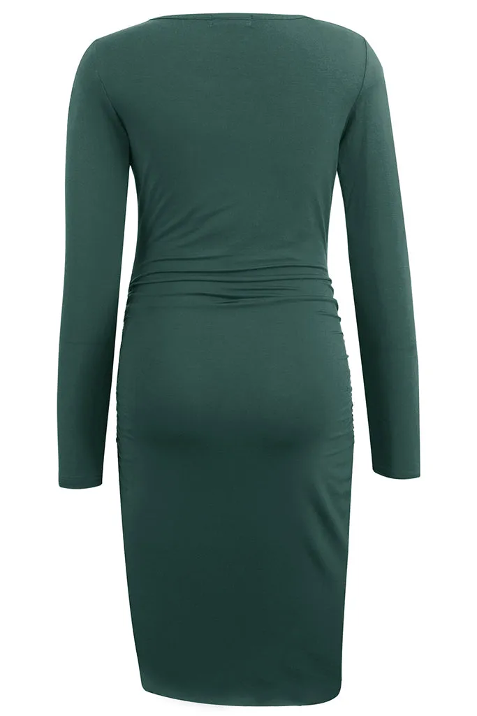 Smallshow Long Sleeve Bodycon Maternity Dress