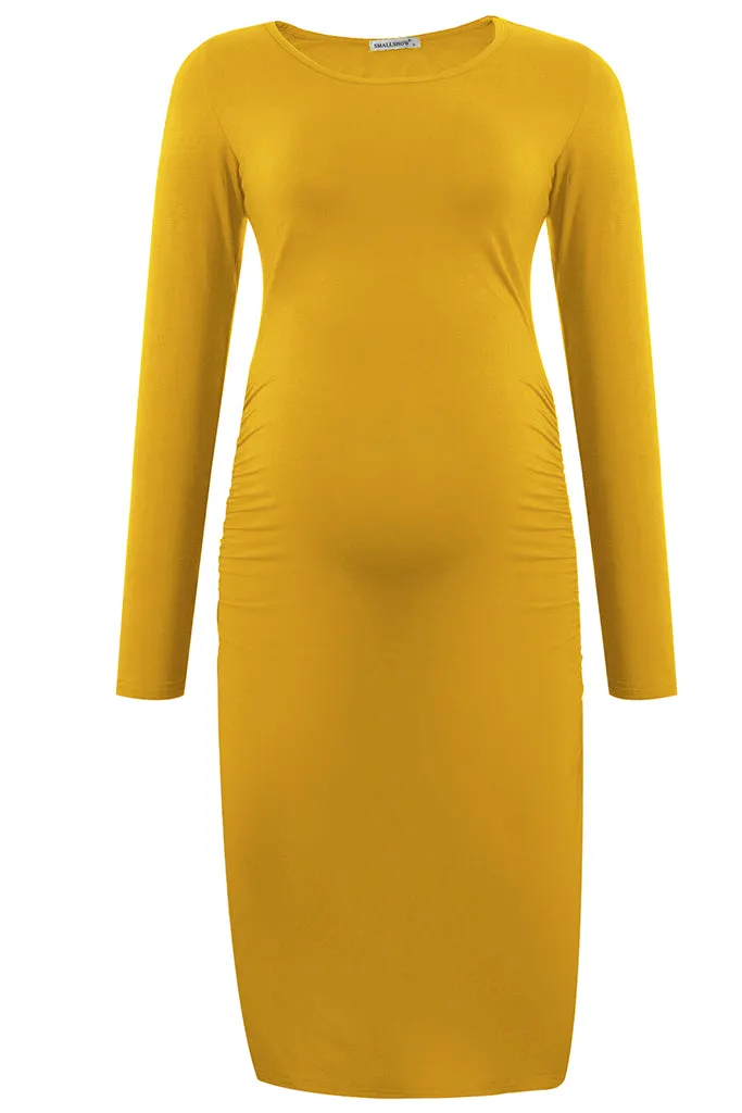 Smallshow Long Sleeve Bodycon Maternity Dress