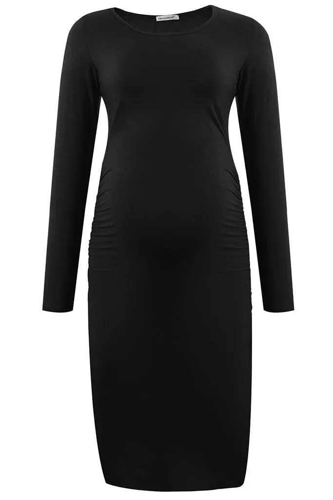 Smallshow Long Sleeve Bodycon Maternity Dress