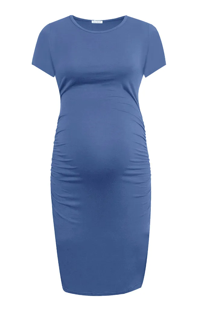 Smallshow Summer Ruched Bodycon Maternity Dress