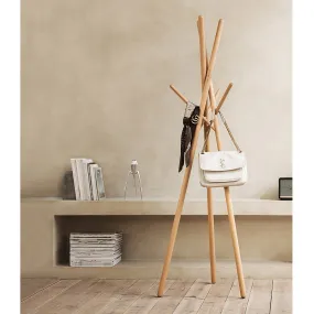 Solid Beech Wooden Coat Rack