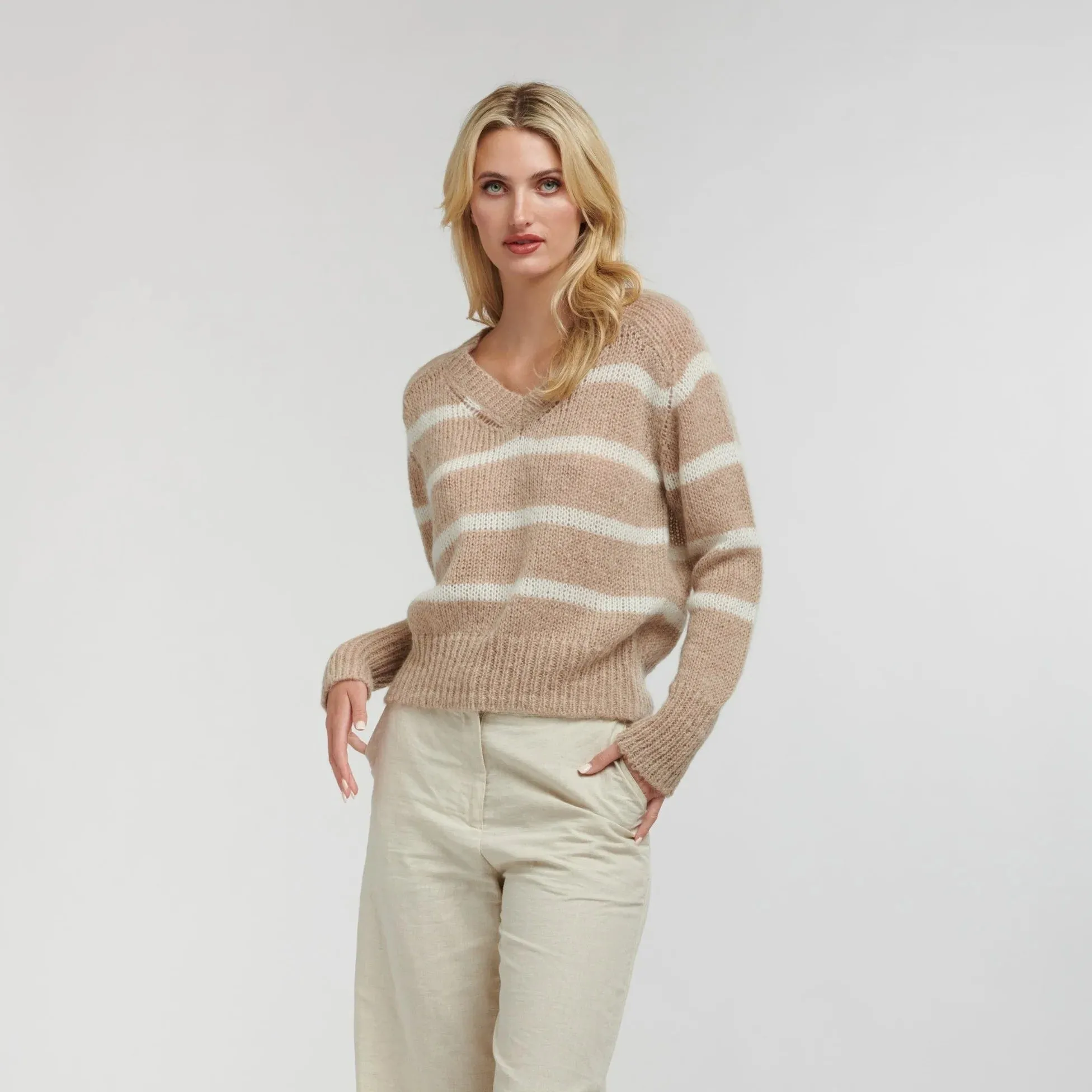 Spencer Stripe Mohair Knit