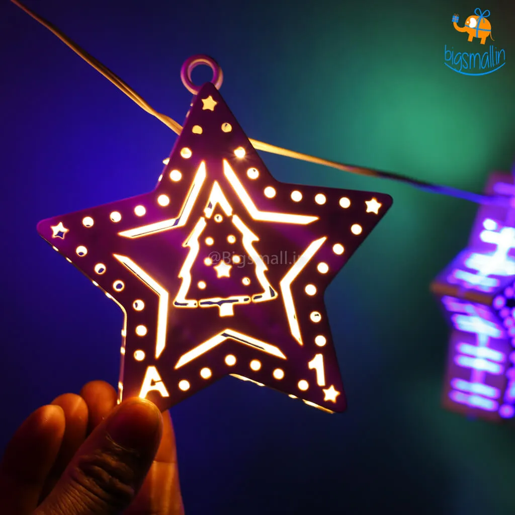 Star Tree Multicolored String Lights