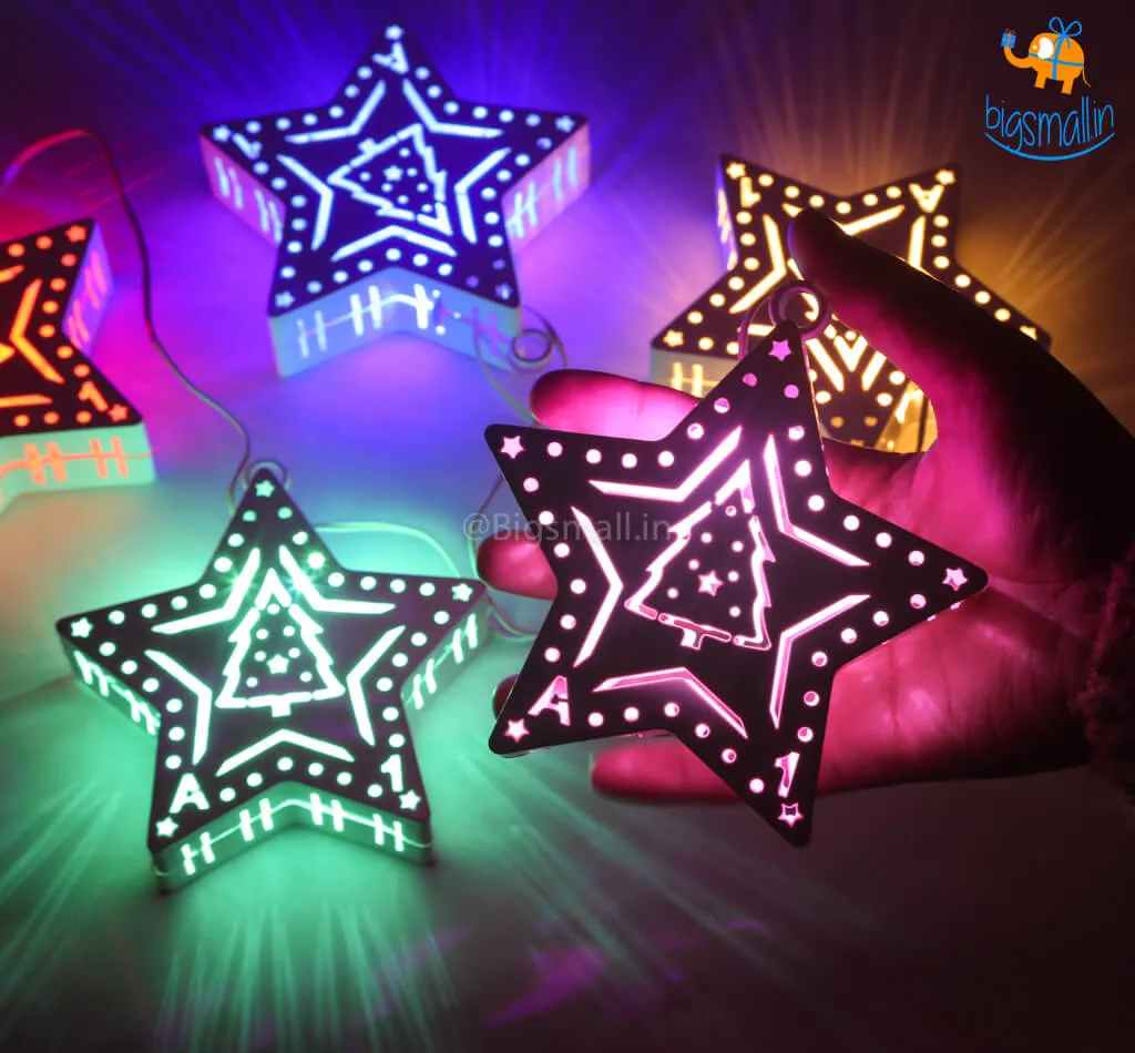 Star Tree Multicolored String Lights