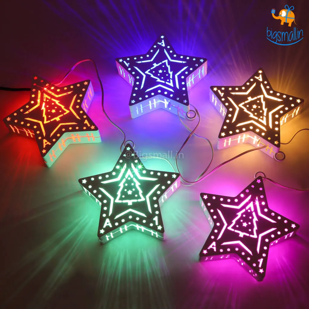 Star Tree Multicolored String Lights