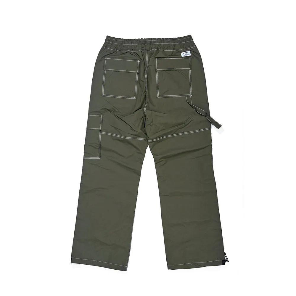 STITCH ONE POCKET TRACK PANTS OLIVE