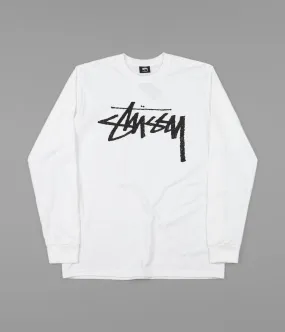 Stussy Stock Long Sleeve T-Shirt - White