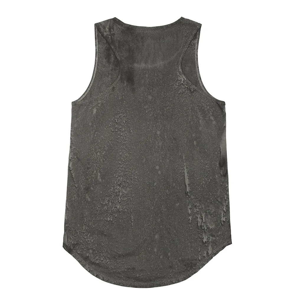 Tank Top "Fun Helmet" Oil Gray