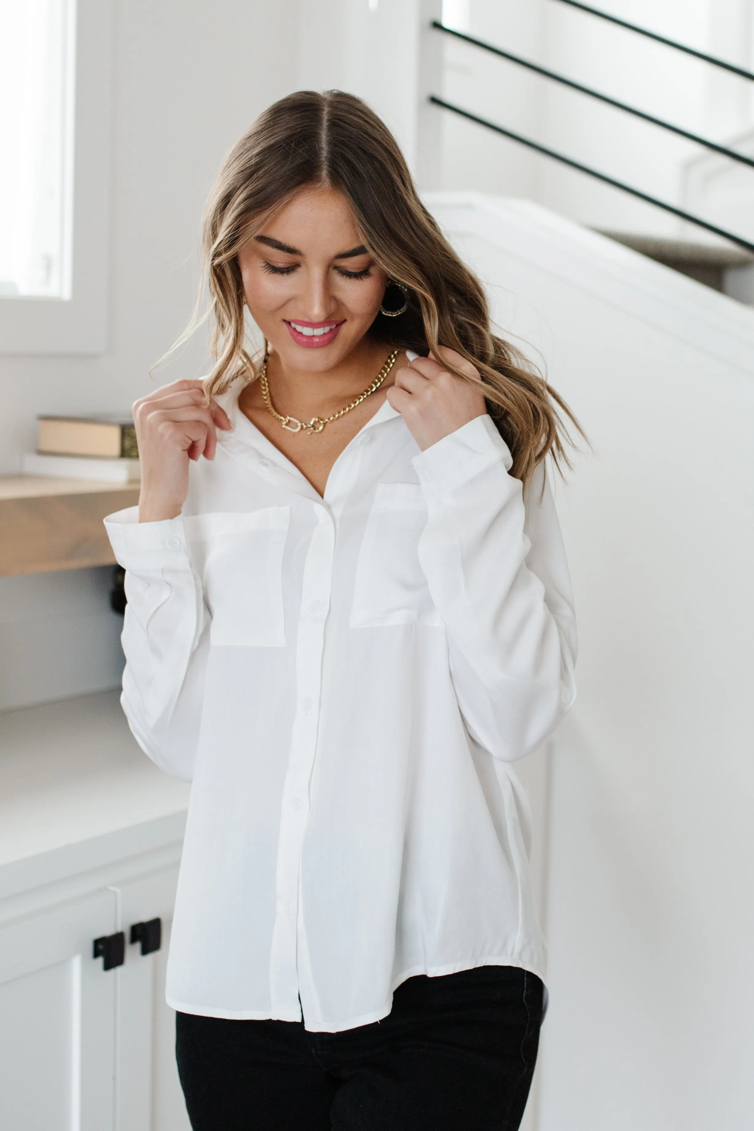 Unwavering Confidence Blouse In White