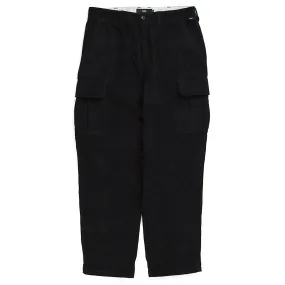 VANS CORDUROY LOOSE TAPERED CARGO PANT BLACK