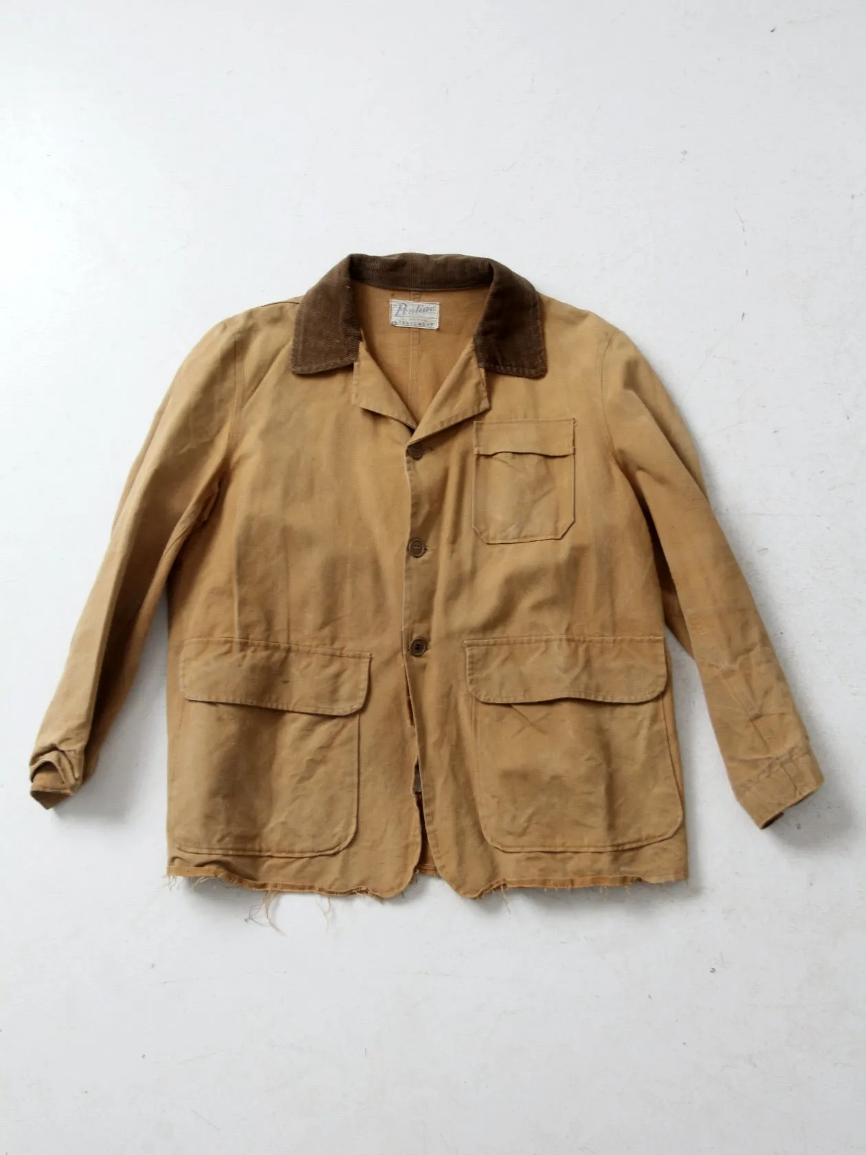 vintage 30s Pontiac Sportswear canvas hunting coat