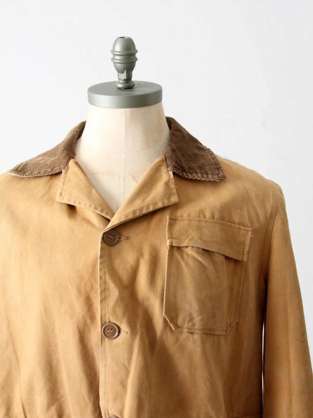 vintage 30s Pontiac Sportswear canvas hunting coat