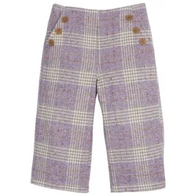 Wide Leg Pants - Lilac Tweed