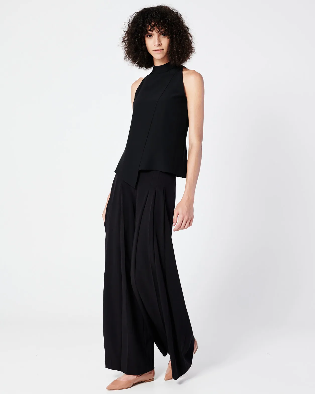 Wide Leg Pleated Pants