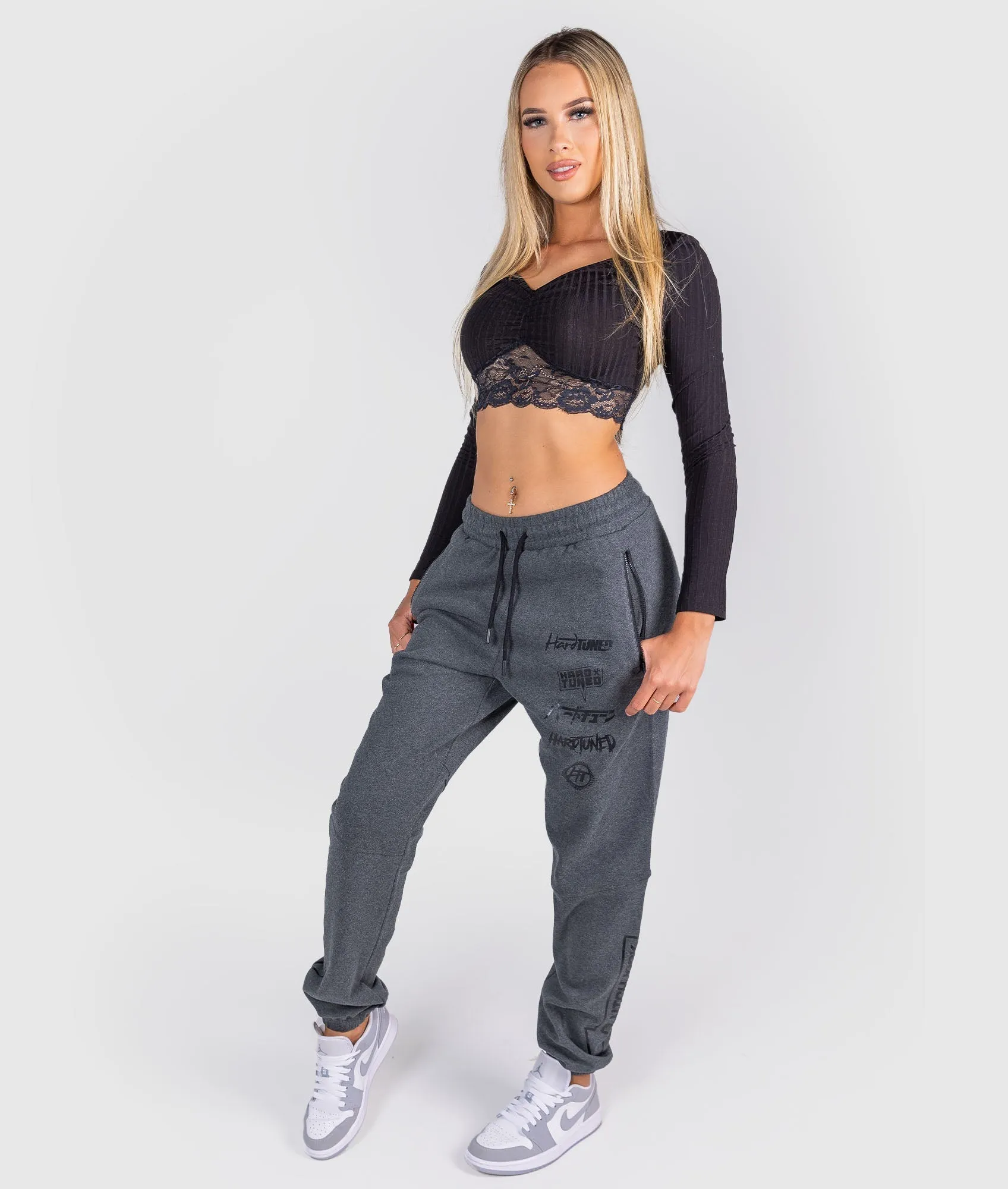 Women's Clutch Kick P1 Fleece Track Pants - Charcoal