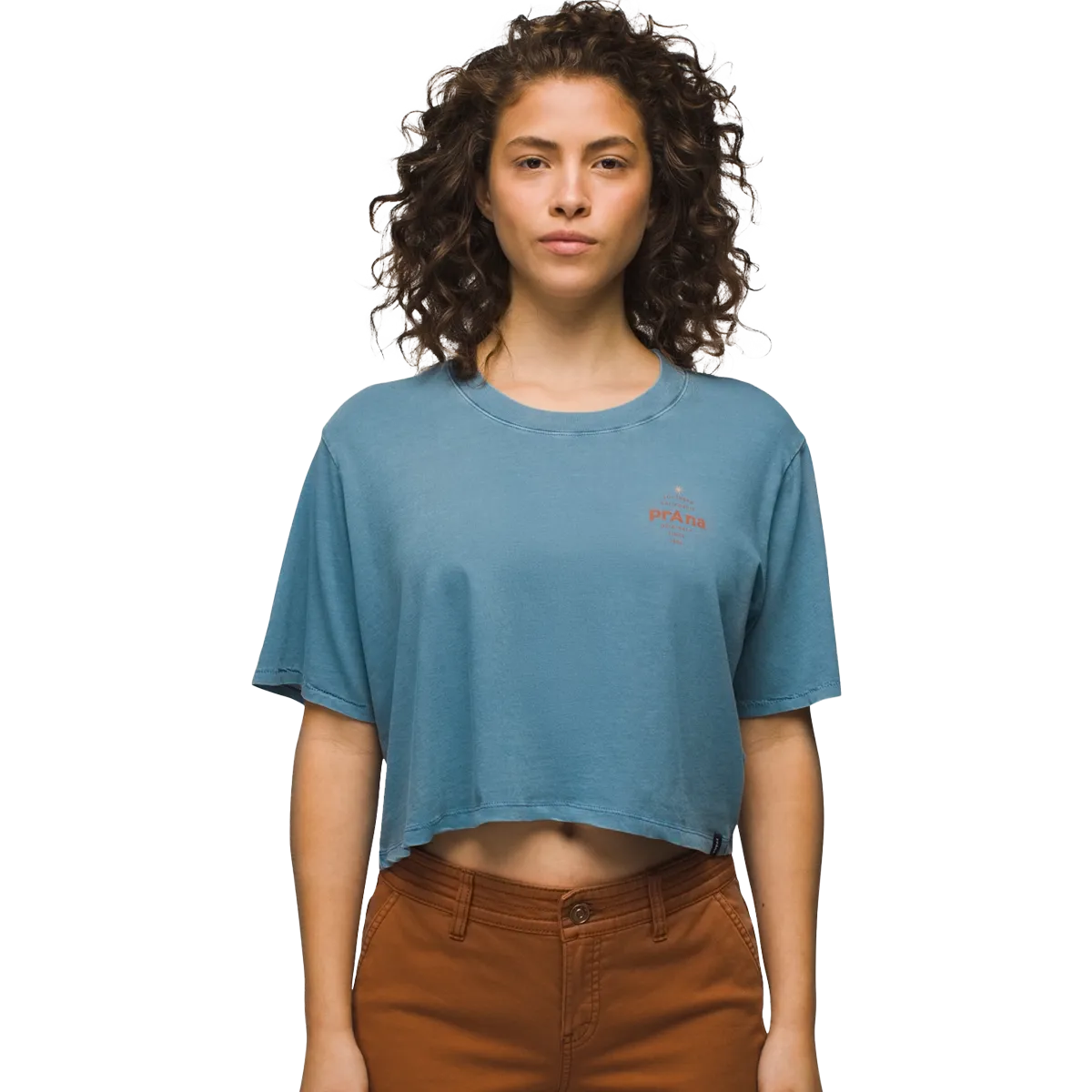 Women's Everyday Vintage-Washed Graphic Cropped Tee