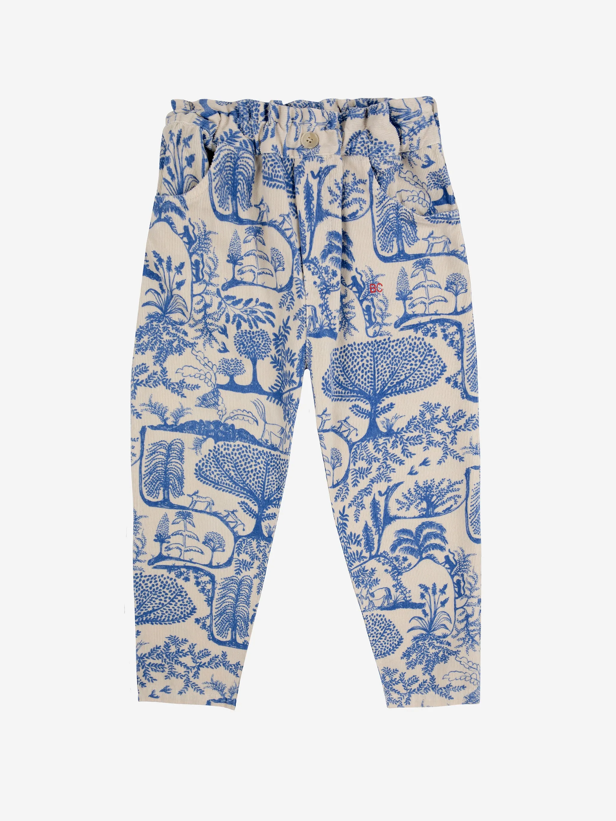 Wonderland All Over Micro Corduroy Paperbag Pants