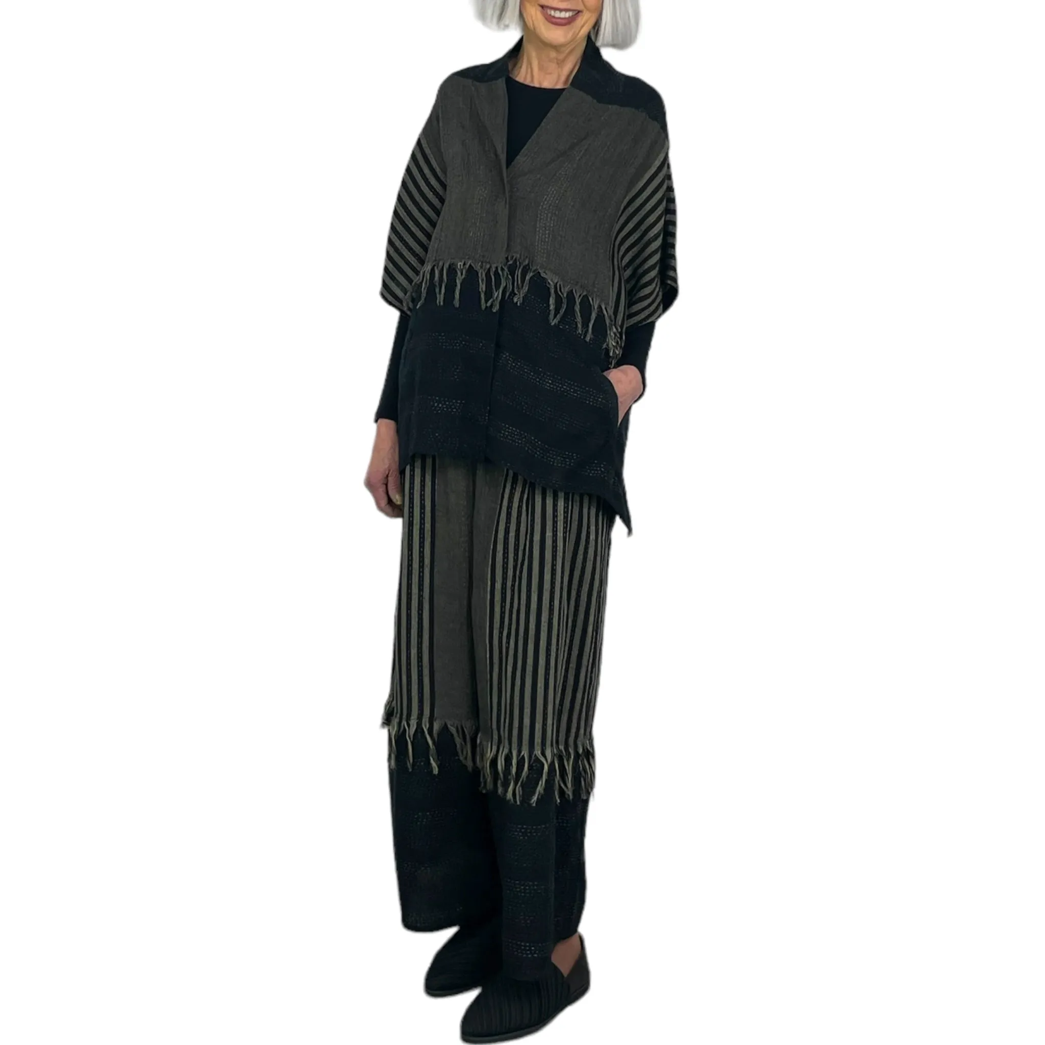 WOVEN HANDLOOM WIDE LEG LANTERN PANT