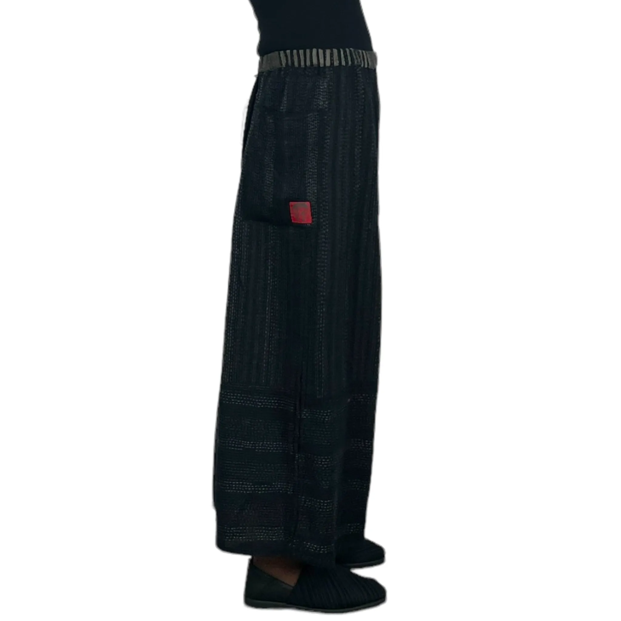 WOVEN HANDLOOM WIDE LEG LANTERN PANT