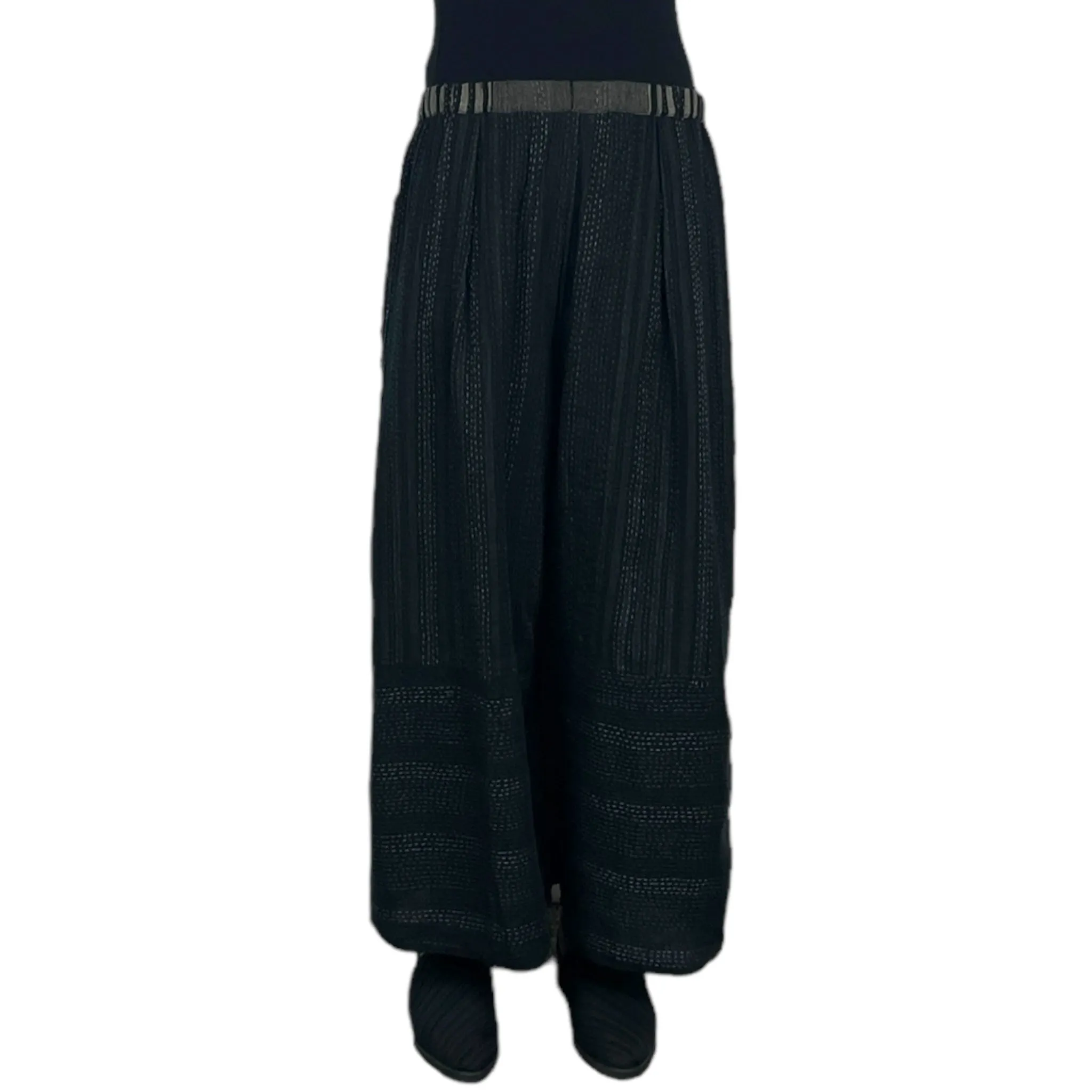 WOVEN HANDLOOM WIDE LEG LANTERN PANT