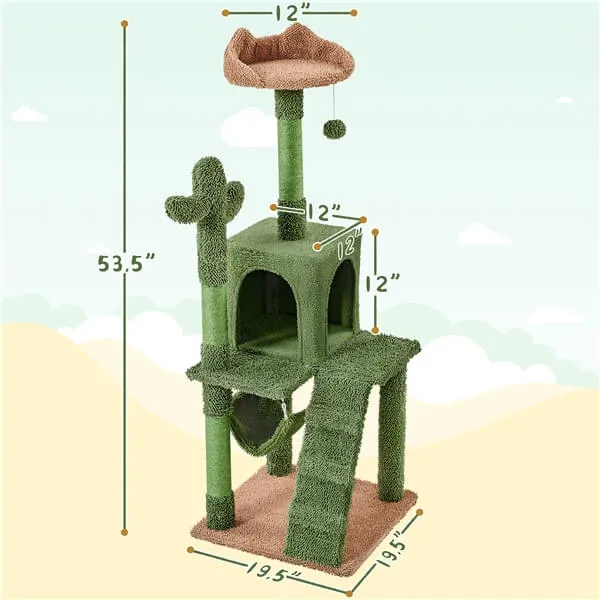 Yaheetech Cactus Cat Tree 53.5in