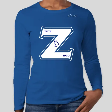 Zeta Greek Letter Long Sleeve T-Shirt