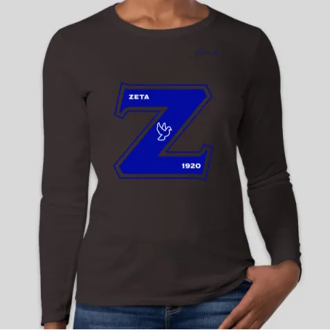 Zeta Greek Letter Long Sleeve T-Shirt